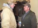 Retired post master Larry Carpenter is explaining to Kevin Western that every day is Saturday!